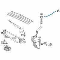 OEM 2016 Toyota Highlander Washer Hose Diagram - 90068-33211