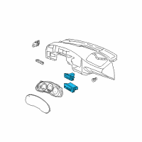 OEM 2001 Buick Regal Heater & Air Conditioner Control Assembly Diagram - 10308120