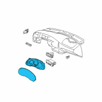 OEM 2003 Buick Regal Instrument Cluster Assembly Diagram - 10344783