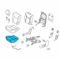 OEM 2015 Toyota Prius V Seat Cushion Pad Diagram - 71612-47010