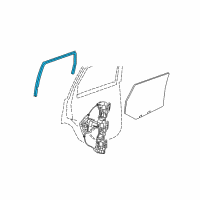 OEM 2016 Dodge Durango WEATHERSTRIP-Rear Door Glass Run Diagram - 55399170AJ