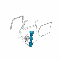 OEM 2013 Dodge Durango Rear Door Window Regulator Left Diagram - 68092215AA