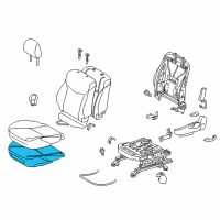 OEM 2012 Toyota Prius Plug-In Seat Cushion Pad Diagram - 71512-47070