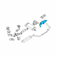OEM 2008 Nissan Quest Muffler Assembly Diagram - 20350-ZF00A