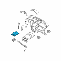 OEM Chevrolet Aveo Holder, Instrument Panel Cup Diagram - 96417004