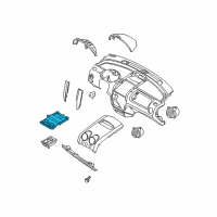 OEM 2006 Chevrolet Aveo Holder Asm, Instrument Panel Cup *Black Diagram - 96443369