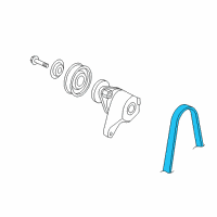 OEM 2010 Honda Civic Belt, Water Pump (Mitsuboshi) Diagram - 19230-RMX-004