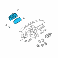 OEM 2010 Lincoln MKZ Cluster Assembly Diagram - AH6Z-10849-CC