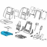 OEM 2007 Chevrolet Monte Carlo Pad Asm, Driver Seat Cushion Diagram - 19123219