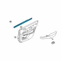 OEM 2000 Acura TL Weatherstrip, Left Rear Door (Inner) Diagram - 72875-S0K-A01