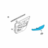 OEM 2002 Acura TL Armrest, Right Rear Door (Mild Beige) Diagram - 83734-S0K-A00ZC