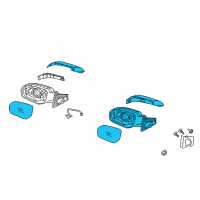 OEM 2016 Hyundai Santa Fe Sport Mirror Assembly-Outside Rear View, LH Diagram - 87610-4Z000