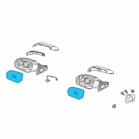 OEM 2016 Hyundai Santa Fe Sport Glass Holder Assembly-Outside Rear View, LH Diagram - 87611-4Z060