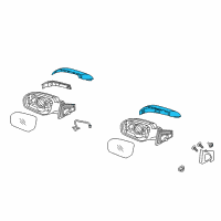 OEM Hyundai Rear View Mirror Scalp, Left, Exterior Diagram - 87616-4Z010