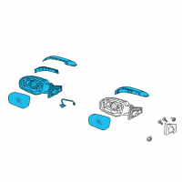 OEM 2016 Hyundai Santa Fe Sport Mirror Assembly-Outside Rear View, LH Diagram - 87610-4Z009