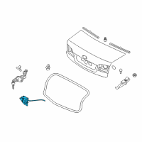 OEM 2010 Kia Optima Trunk Lid Latch Assembly Diagram - 812302G501