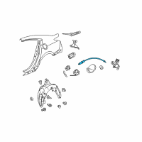 OEM 2014 Acura TL Cable, Fuel Lid Opener Diagram - 74411-TK4-A01