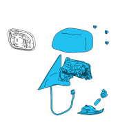 OEM 2007 Lexus GS450h Mirror Sub-Assy, Outer Rear View, RH Diagram - 87901-30240-A1