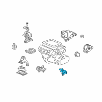 OEM 2011 Honda Ridgeline Rubber, RR. Transmission Mounting Diagram - 50806-SJC-A01