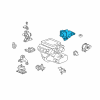 OEM 2011 Honda Ridgeline Bracket, RR. Engine Mounting Diagram - 50611-SJC-A00