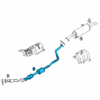 OEM 2014 Kia Rio Center Muffler Complete Diagram - 286001W850