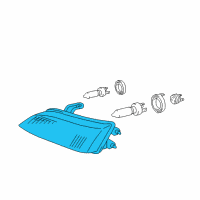 OEM Lexus ES300 Headlamp Unit Assembly Diagram - 81170-33290