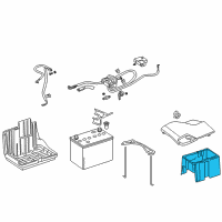 OEM Acura Cover, Battery (80D) Diagram - 31531-SJA-A02