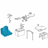 OEM Acura RL Box, Battery (80D) Diagram - 31521-SJA-A03