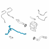 OEM 2014 BMW 550i GT xDrive Radiator Coolant Hose Diagram - 17-12-7-619-726
