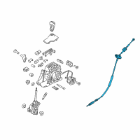 OEM 2016 Hyundai Genesis Automatic Transmission Lever Cable Assembly Diagram - 46790-B1300