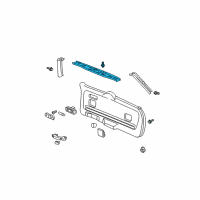 OEM Honda Garnish Assy., Tailgate (Upper) *NH220L* (CLEAR GRAY) Diagram - 84443-S9V-A01ZB