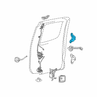 OEM Toyota FJ Cruiser Upper Hinge Diagram - 68760-0C010