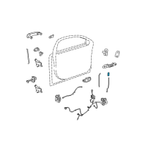 OEM Saturn Knob, Front Side Door Locking Rod Diagram - 25886149