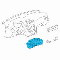 OEM 2013 Cadillac CTS Cluster Assembly Diagram - 22822932