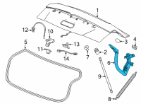 OEM 2020 Cadillac CT5 Hinge Diagram - 84844097