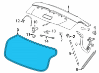 OEM 2022 Cadillac CT5 Weatherstrip Diagram - 84629905