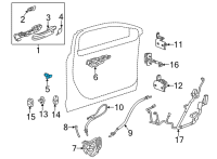 OEM 2020 Cadillac CT5 Door Lock Cylinder Diagram - 13527098