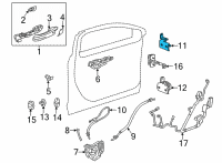 OEM Cadillac CTS Upper Hinge Diagram - 22853449