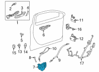 OEM 2021 Cadillac CT5 Front Side Door Latch Assembly Diagram - 13534286