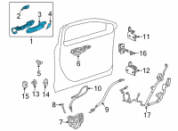 OEM 2020 Cadillac CT5 Handle, Outside Diagram - 13537467