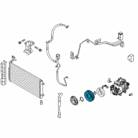 OEM 2010 Kia Rondo PULLEY Assembly-A/C Compressor Diagram - 976431D350