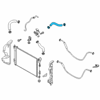 OEM 2015 Kia Soul Hose-Radiator Inlet Diagram - 25411B2100