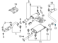 OEM Kia Carnival Nut Diagram - 1318012000