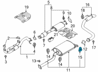 OEM 2017 Kia Sedona Hanger-Exhaust Pipe Diagram - 28768A9000