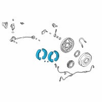 OEM Toyota 4Runner Brake Shoes Diagram - 04495-35250