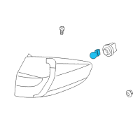 OEM Lincoln Taillamp Bulb Diagram - 9T4Z-13466-A