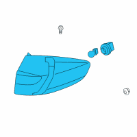 OEM 2013 Ford Fiesta Tail Lamp Assembly Diagram - BE8Z-13404-A