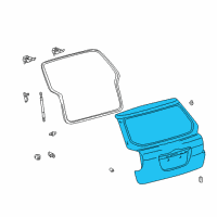 OEM 2003 Toyota Matrix Lift Gate Diagram - 67005-02080