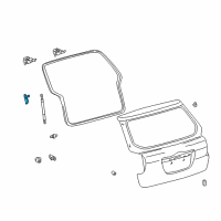 OEM 2003 Toyota Matrix Lift Cylinder Bracket Diagram - 68945-12040