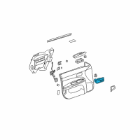 OEM Buick Handle Asm-Front Side Door Inside *Light Steel Gra Diagram - 15257307